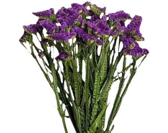 Purple Statice Dried Flowers for Bouquet, Crafts, Vase