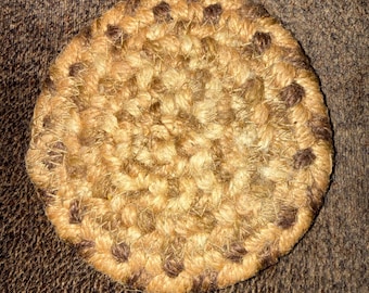 Jute Coasters Burlap 4" Round Drink Mats Kitchen Accessories Absorbent Placemats