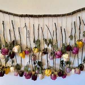 Dried Roses Wall Decor - Etsy UK