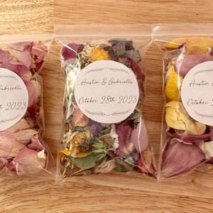 Dry Flower Confetti Pouch, Dried Confetti for Weddings, Parties, Floral Crafts, and Home Accents