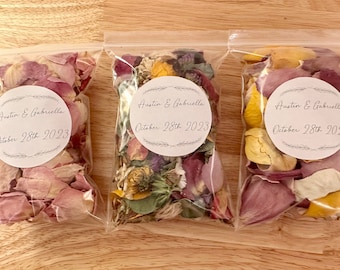 Dry Flower Confetti Pouch, Dried Confetti for Weddings, Parties, Floral Crafts, and Home Accents