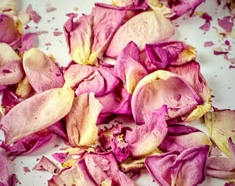 Pink Dried Rose Petals: Wedding Aisle Confetti, Floral Crafts