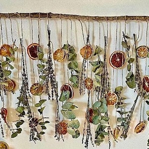 Dried Fruit, Lavender and Eucalyptus Wall Hanging