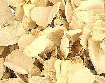 White Rose Petals, Dried Flower Confetti