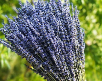 Dried Lavender Flower Bouquet, Dry Flowers Bundle for Weddings, Crafts, and Home Accents