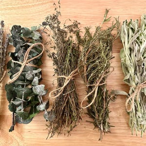 Herb and Lavender Bundles, Dried Flowers and Herbs for Gifts, Crafts, and Home Accents