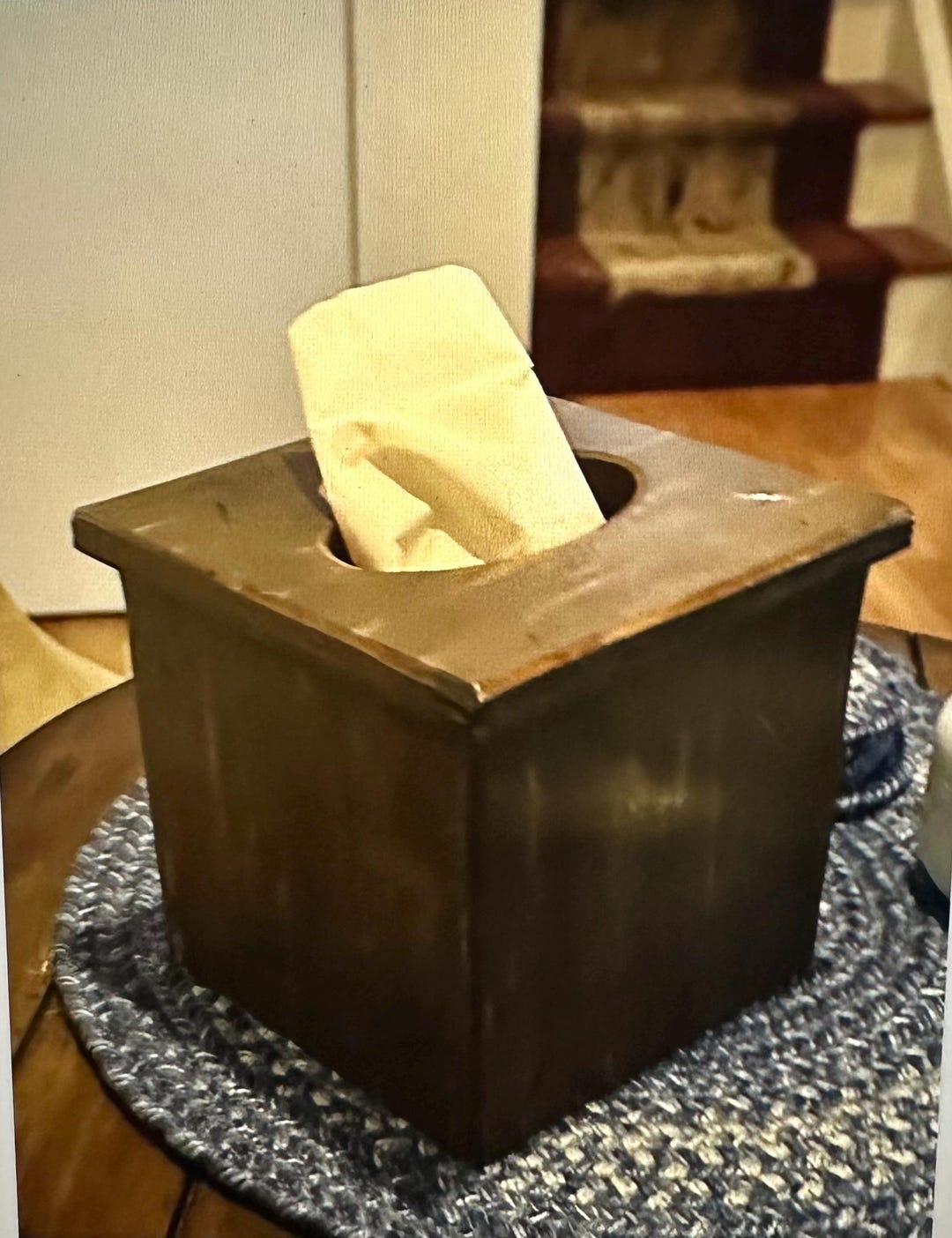 Rustic Brown Wood Tissue Box Cover, Square Farmhouse Wooden Tissue ...