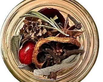 Dried Flower Herbs Fruit Simmer Jar