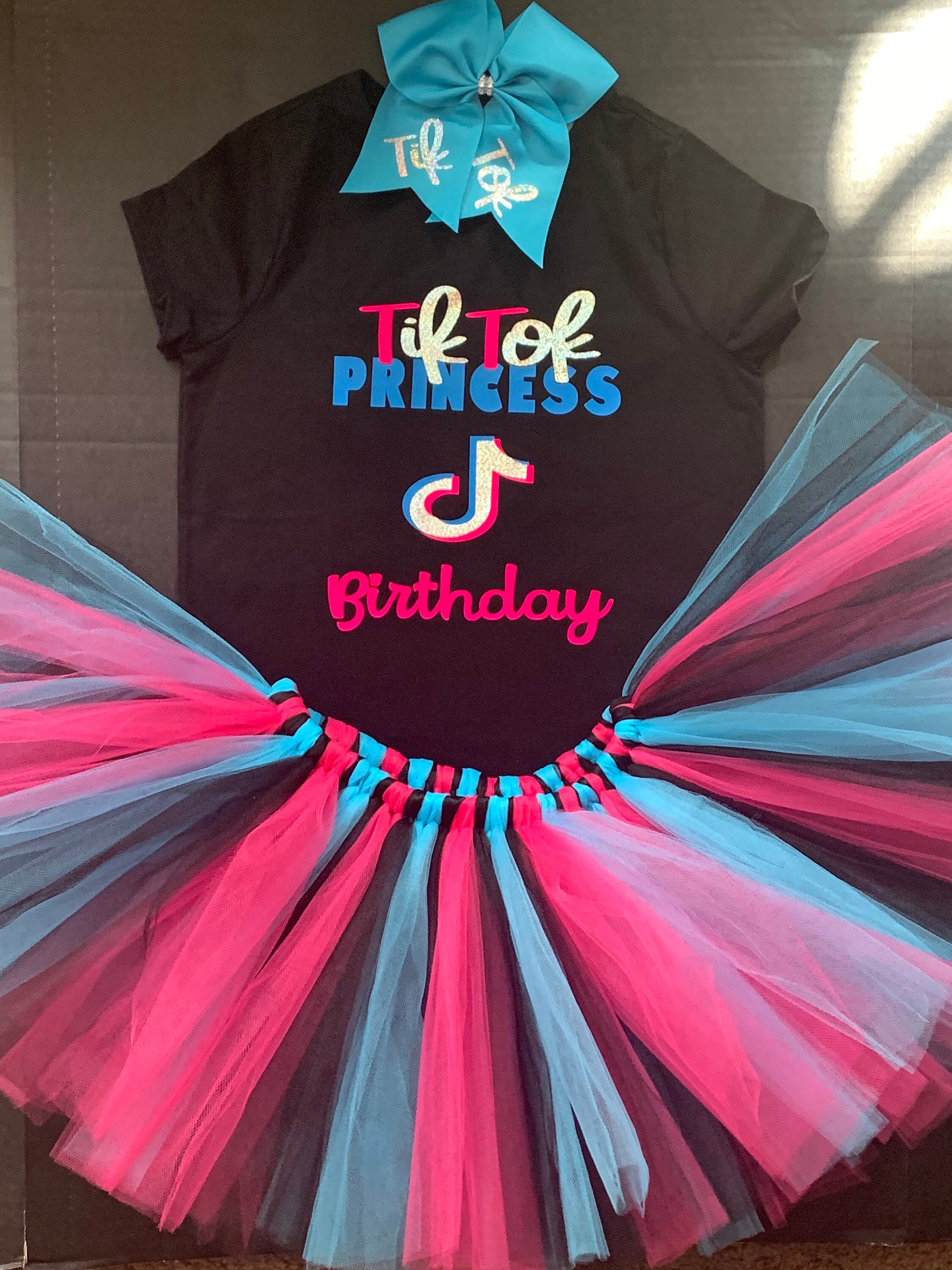 Tiktok Princess Custom tutu set birthday outfit Tik Tok tutu Etsy