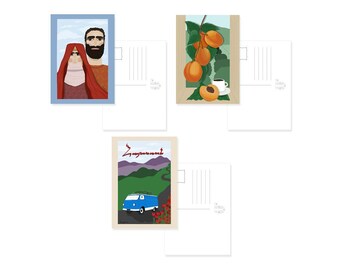 Set of 3 Armenian Postcards