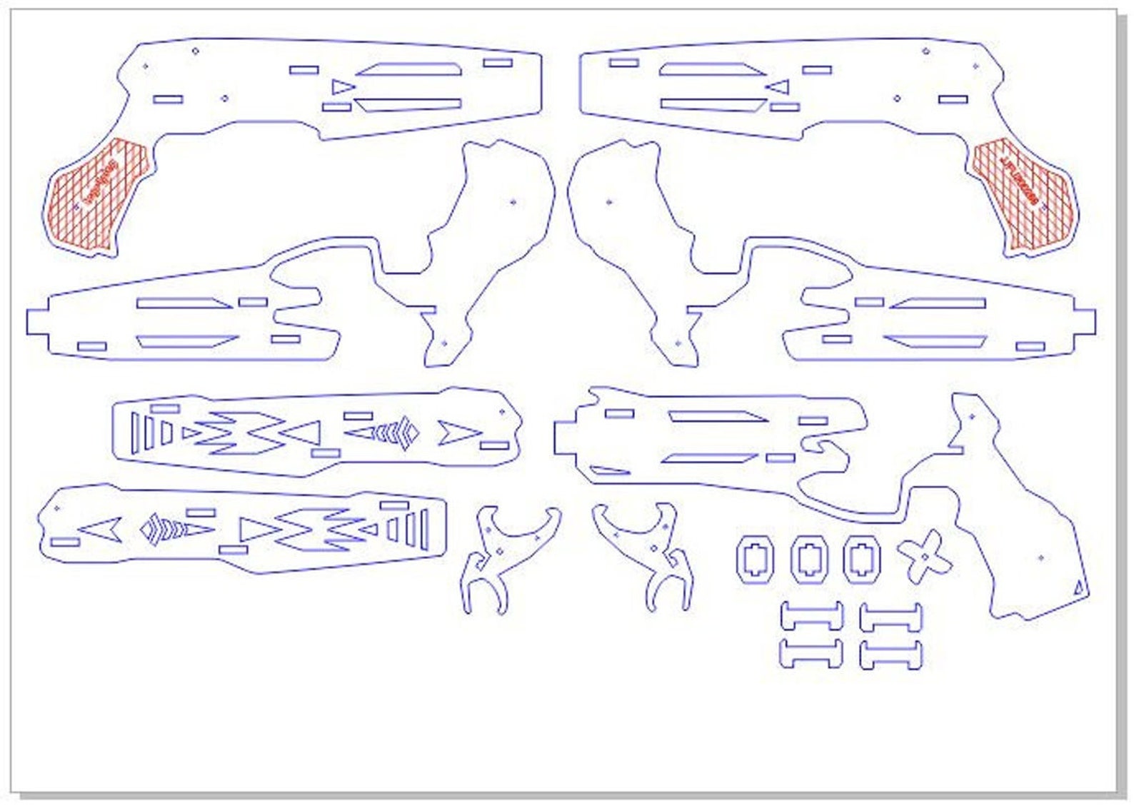 File Rubber Band Guns Kit Set and Targets3mm Etsy