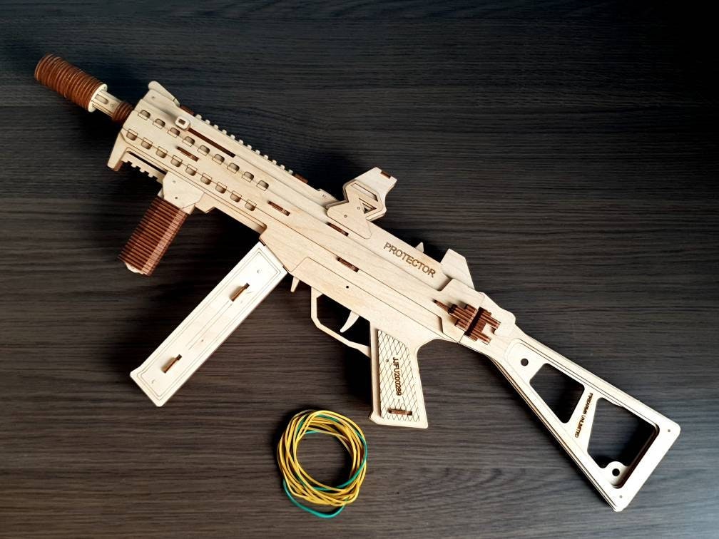 Laser cut File Rubber band wooden gun kit svg ai pdf dxf Etsy