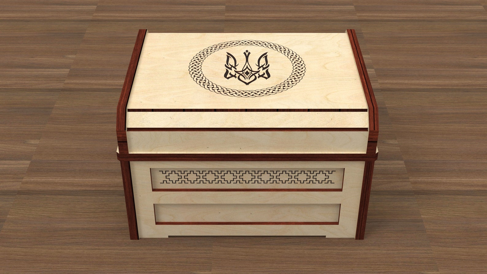 Casket With a Trident Trident Chest Secret Box Svg Jewelry Etsy