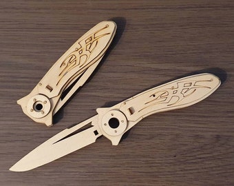 FILE Flick knife 2, wooden knife, weapon, Cosplay cdr/dxf/ai/pdf/svg for laser cut 3mm, 3.2mm, 3.6mm, 4mm