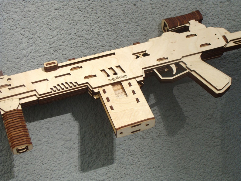 FILE Rubber Band Gun Kit Svg and Targets Plywood Submachine Etsy