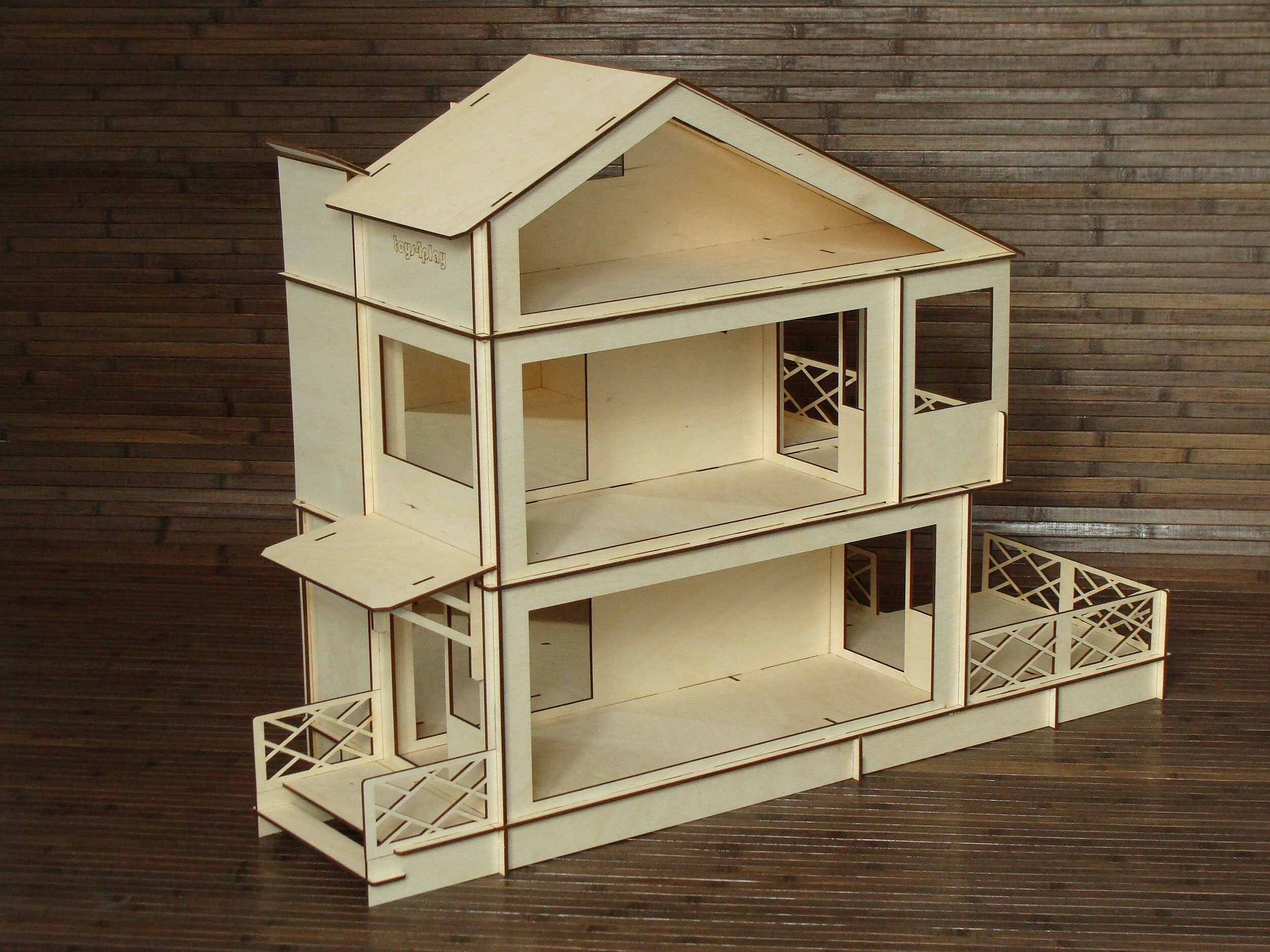 Doll house townhouse Kit 1/12 scale wooden dollhouse kit Etsy