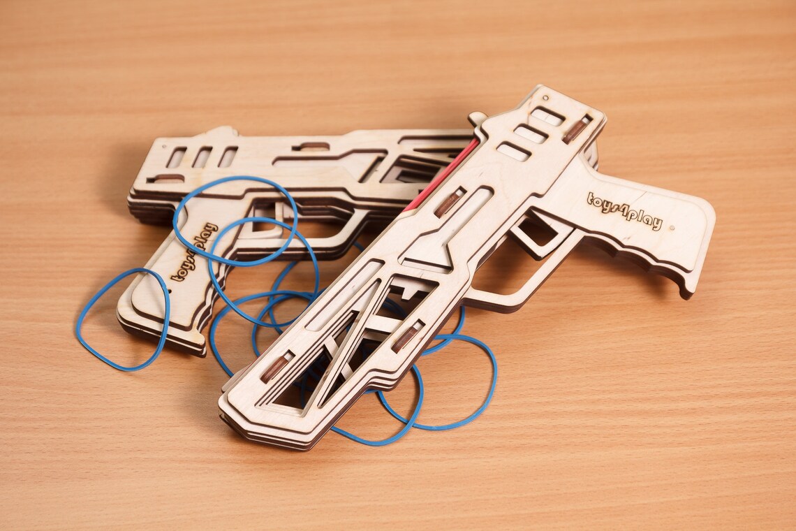 Rubber band gun FILE cdr/dxf/ai/pdf/svg for laser cutting Etsy