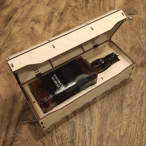 Jd whiskey box for 700ml bottle, whiskey gift box, laser cut files, Digital product cdr/dxf/svg/ai/pdf