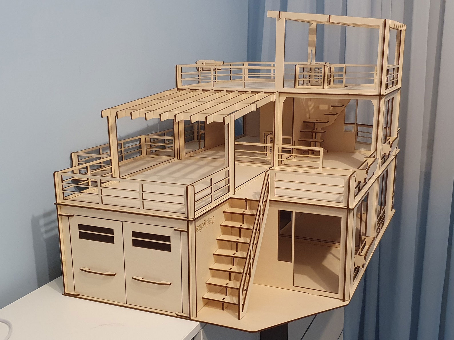 Doll house Kit set of Dollhouse 4c 1/12 scale and Garage 4c Etsy