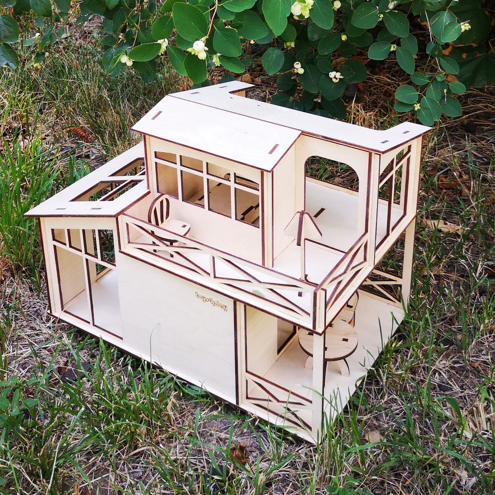 Doll house plywood kit 2 FILE CDR and DXF for laser cut from Etsy