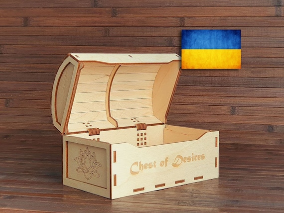 Caja cofre de madera contrachapada 11x6x5.50cm