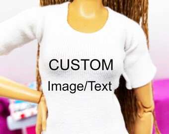 Custom White 11.5 inch Doll Shirt/Doll Clothes 1/6 scale/Modern