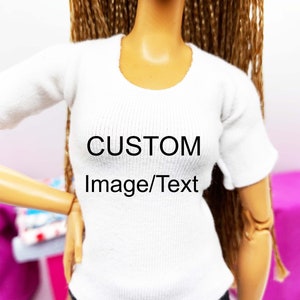 Custom White 11.5 inch Doll Shirt/Doll Clothes 1/6 scale/Modern