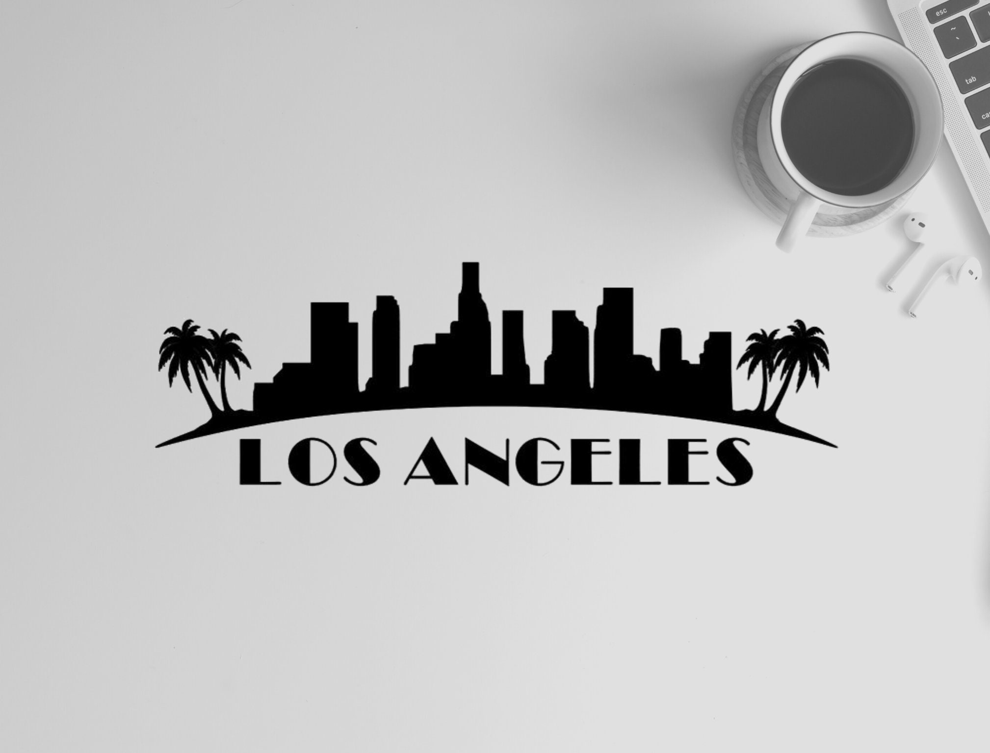 Los Angeles Skyline Vinyl Decal / Car Decal / Window Decal / Etsy