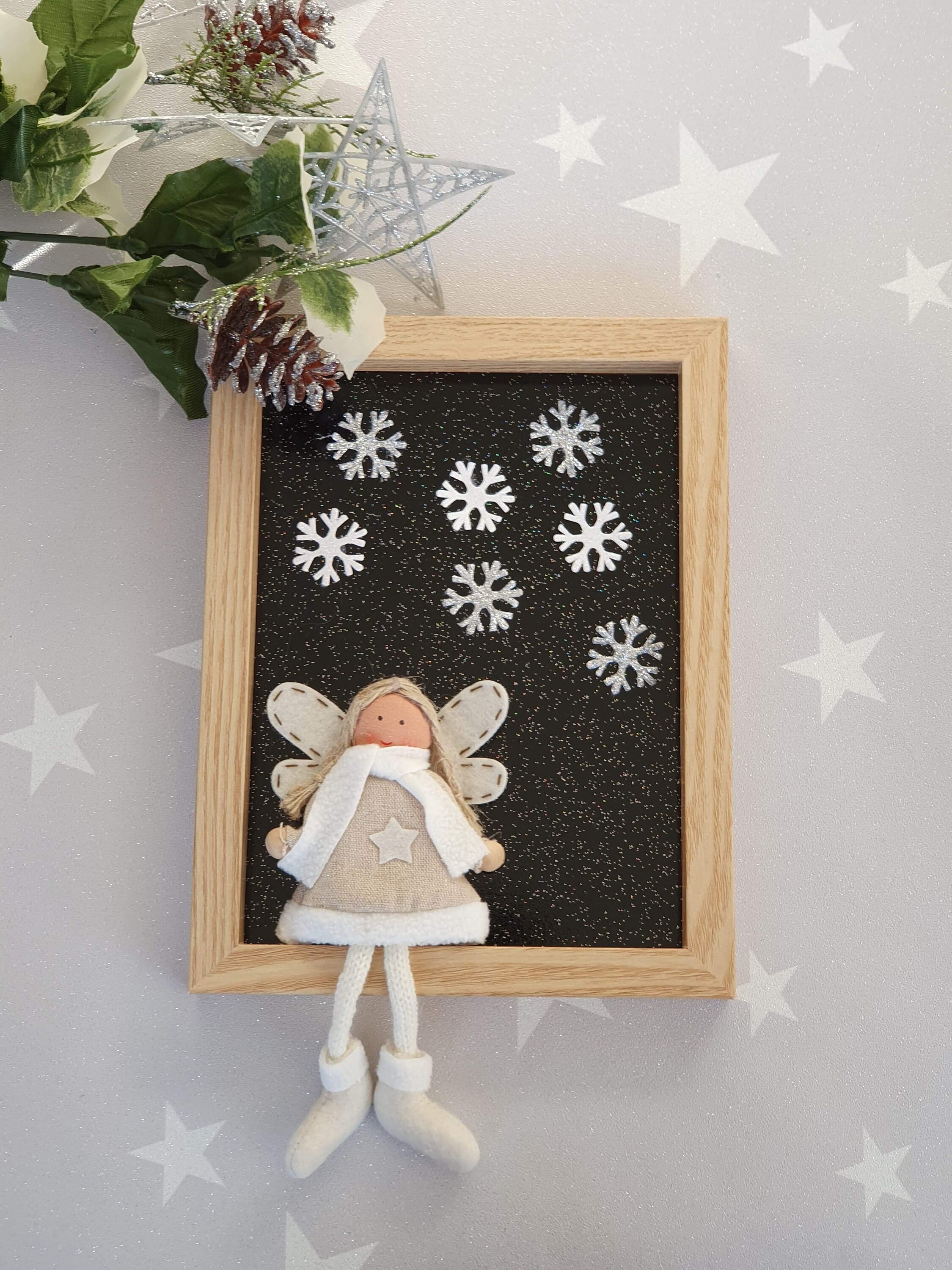 Christmas Frame with Angel Christmas decorations Picture  Etsy