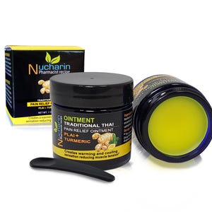 Potent muscle rub - Aromatic Yoga Balm with Turmeric & Plai Oil - Natural Remedy for Joint and Muscle Comfort