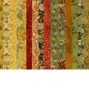 Digitales Vintage Papier - William Morris Paper Pack Drei, 8,5 x 11 bedruckbares Papier, Shabby Chic Papier, kommerzielle Nutzung, Instant Download