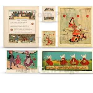 comptines vintage, comptines traditionnelles, journaux pour enfants, imprimables pour enfants, licence commerciale, téléchargement instantané