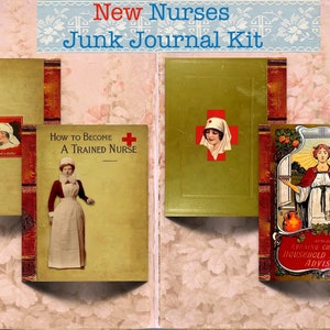 Vintage Nursing Ephemera: DIY Junk Journal Kit (Digital Download)