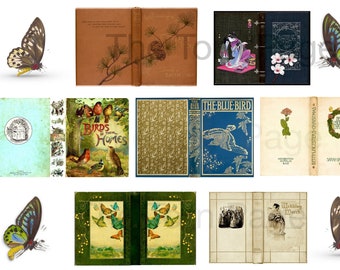 Vintage Book Covers: Digital Art for Junk Journals (Instant Download)