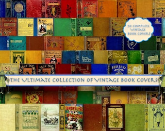 De ultieme vintage boekomslagcollectie: 50 geïllustreerde vellen (digitale download)