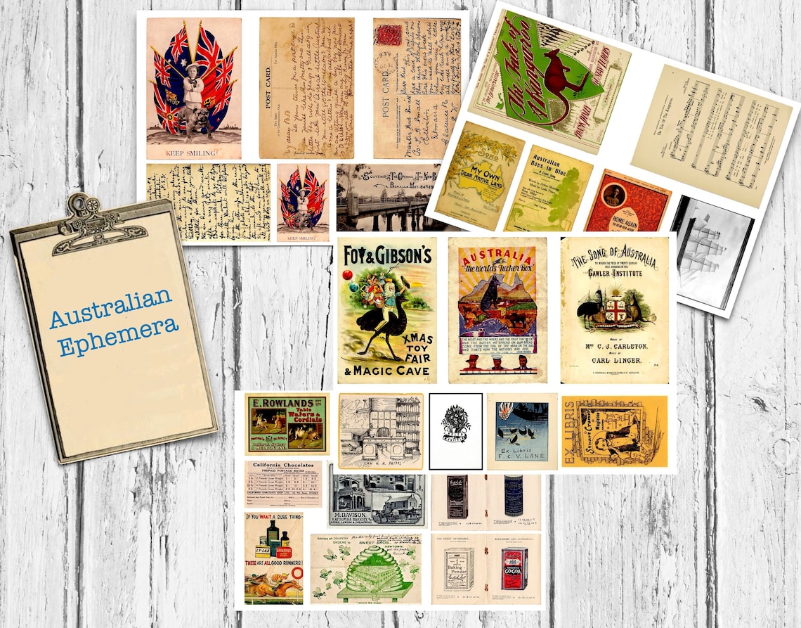 The Ultimate Australian Vintage Ephemera Collection: 50 Junk Journal ...