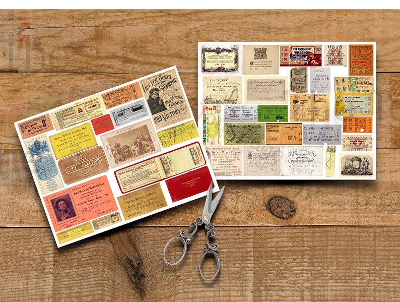 May include: A collection of vintage tickets and ephemera, including a ticket for the "City Election 1883" and a ticket for the "Great Mass Meeting" with the text "Welcome Ray & Vandalia Sue, Wednesday, June 20th, 1883".