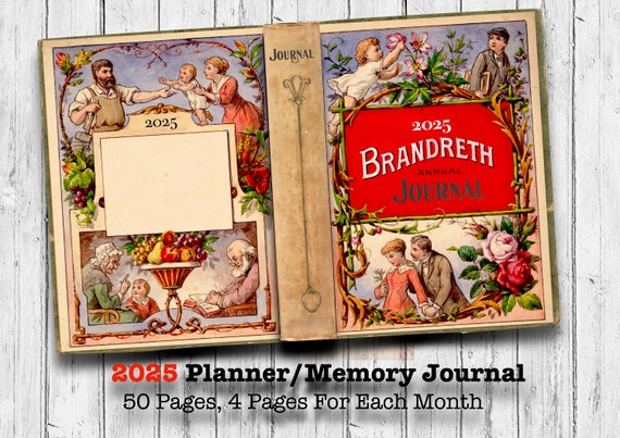 Vintage 2025 Planner: DIY Memory Junk Journal (Digital Download)