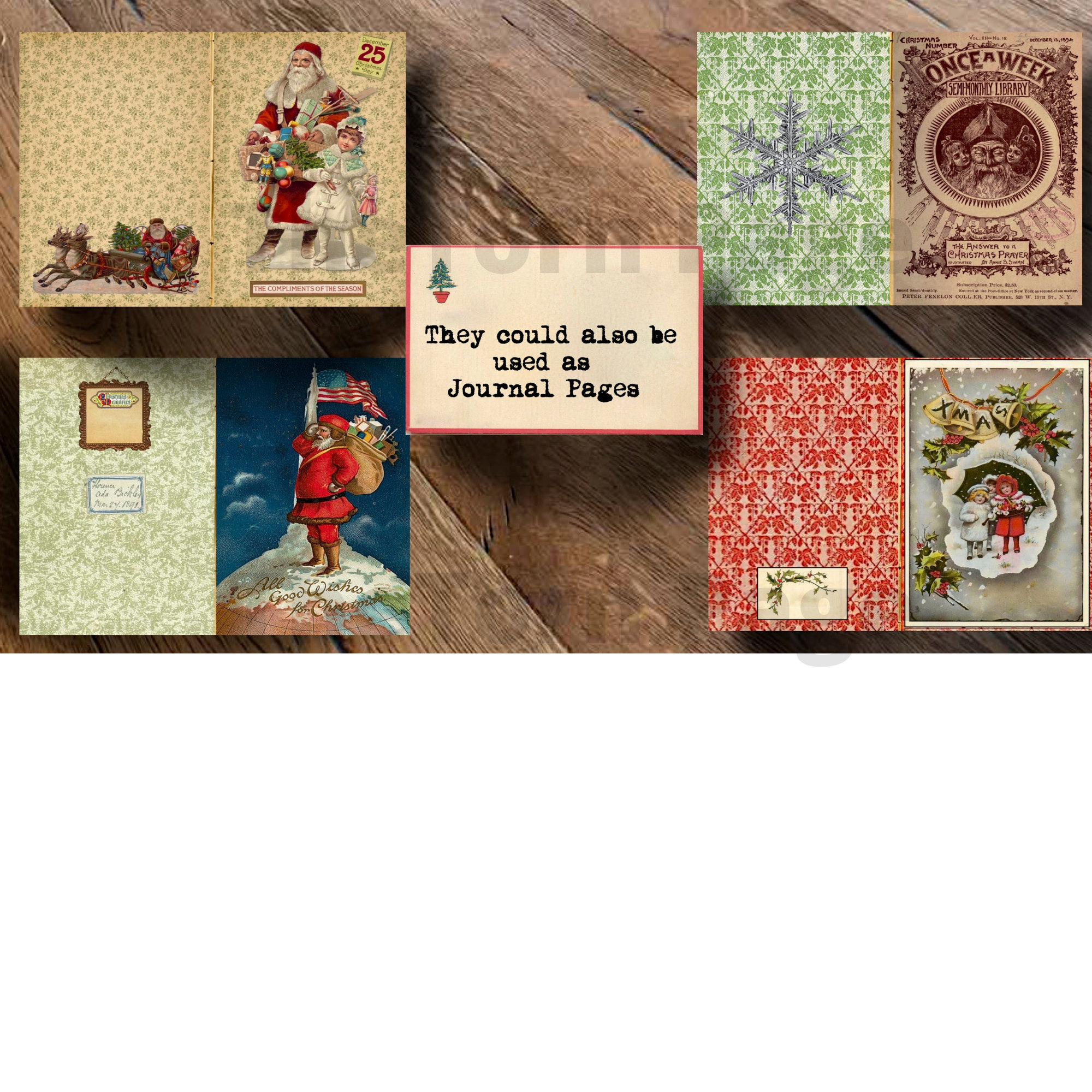 Christmas Journal Book Covers Printable Digital Book Covers | Etsy