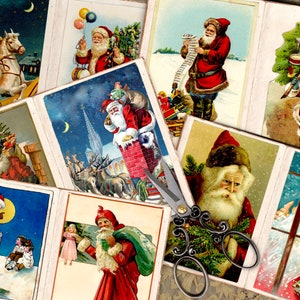 Pagina's met kerstdagboek voor junk: vintage vakantie-ephemera (digitale download)