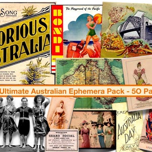 Il pacchetto definitivo di effimeri vintage australiani, perfetto da usare in tutti i progetti artistici e artigianali, diari di scarto e album di ritagli, download immediato
