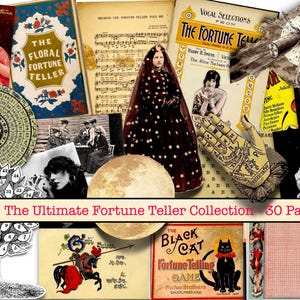 Die ultimative Wahrsagerin-Sammlung, Vintage Bilder von Wahrsagern und Ephemera, Junk Journals, Sammelalben, Kunst- und Handwerksprojekten
