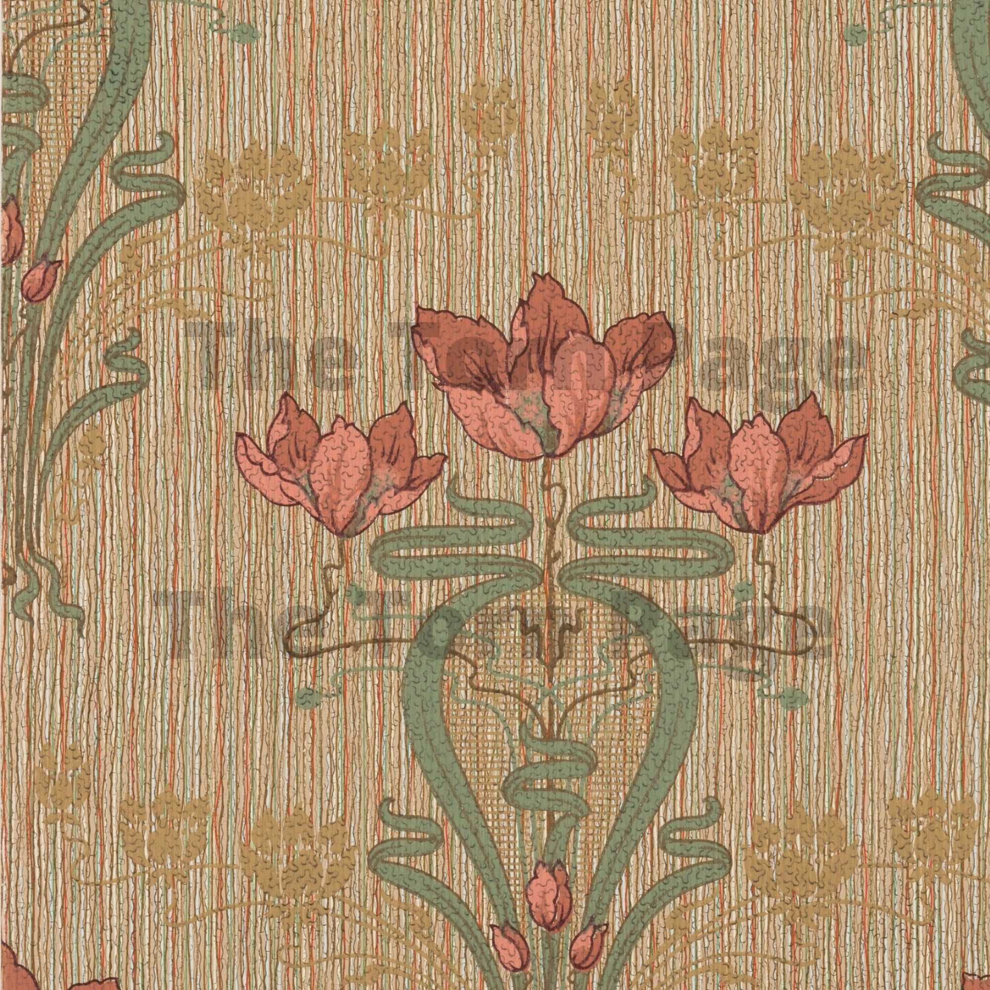 Art Nouveau Wallpapers Vintage Digital Papers Junk Journal Etsy