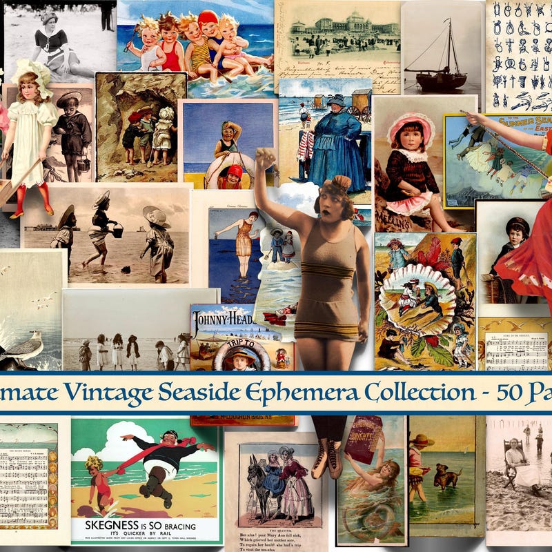 Seaside Vintage Postcards Etsy