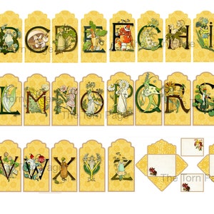 Vintage Botanical Alphabet Print by Ottilia Adelborg (digital Download ...