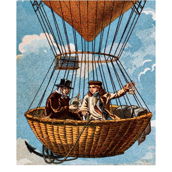 Vintage Hot Air Balloon Basket