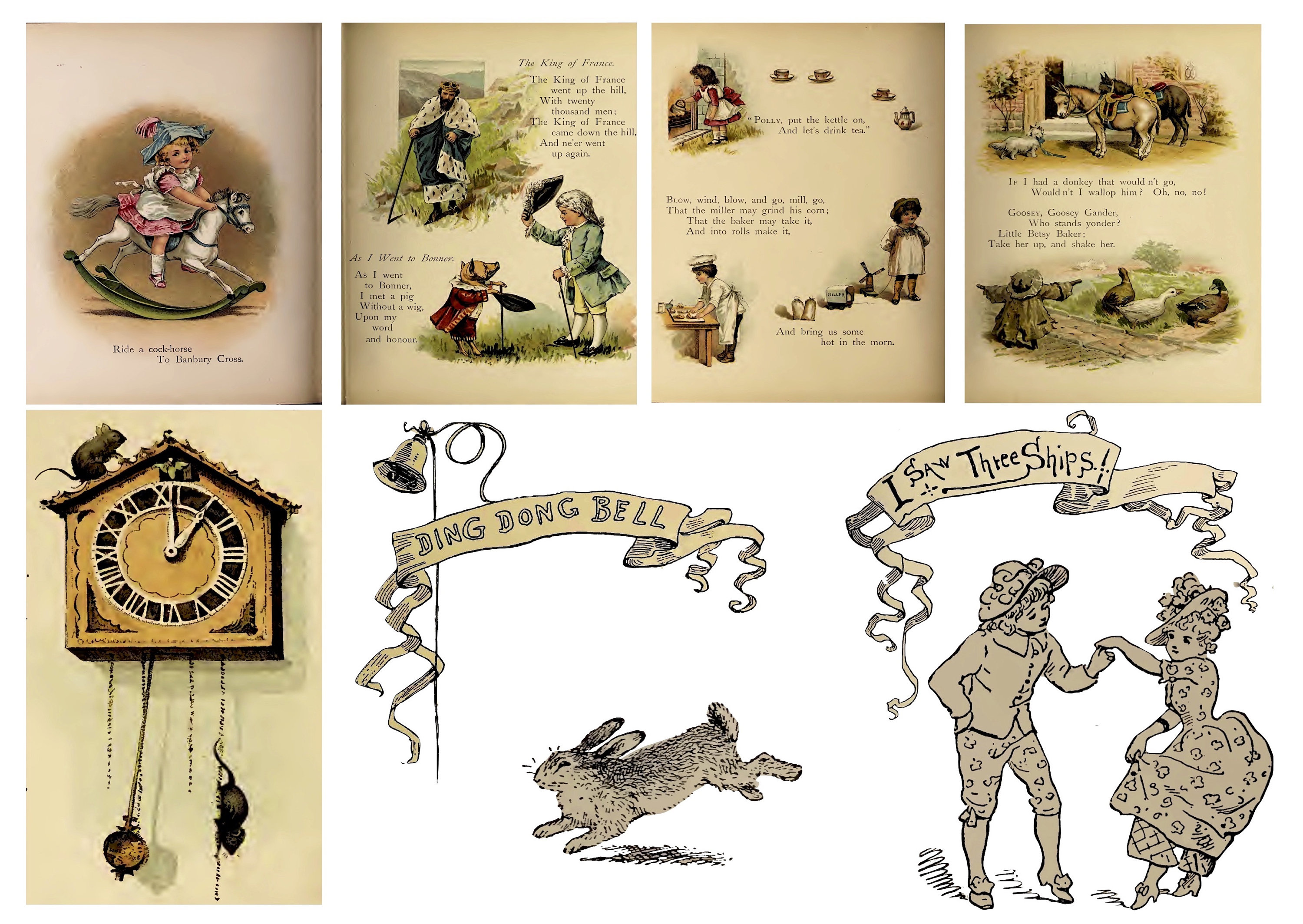 Vintage Nursery Rhyme Images: Printable ATC Cards (digital Download) - Etsy