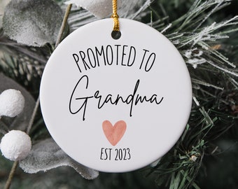 Grandma Ornament 2022 - New Grandma Ornament - New Grandma Christmas Gift - Personalized First Time Grandma Date -First Christmas As Grandma