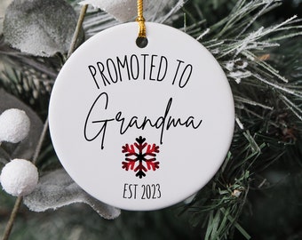 Grandma Ornament 2022 - New Grandma Ornament - New Grandma Christmas Gift - Personalized First Time Grandma Date -First Christmas As Grandma