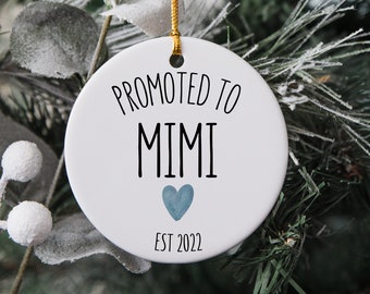 Grandma Ornament 2022 - New Grandma Ornament - New Mimi Gift - Personalized First Time Grandma Date, Mothers Day gift for Grandma